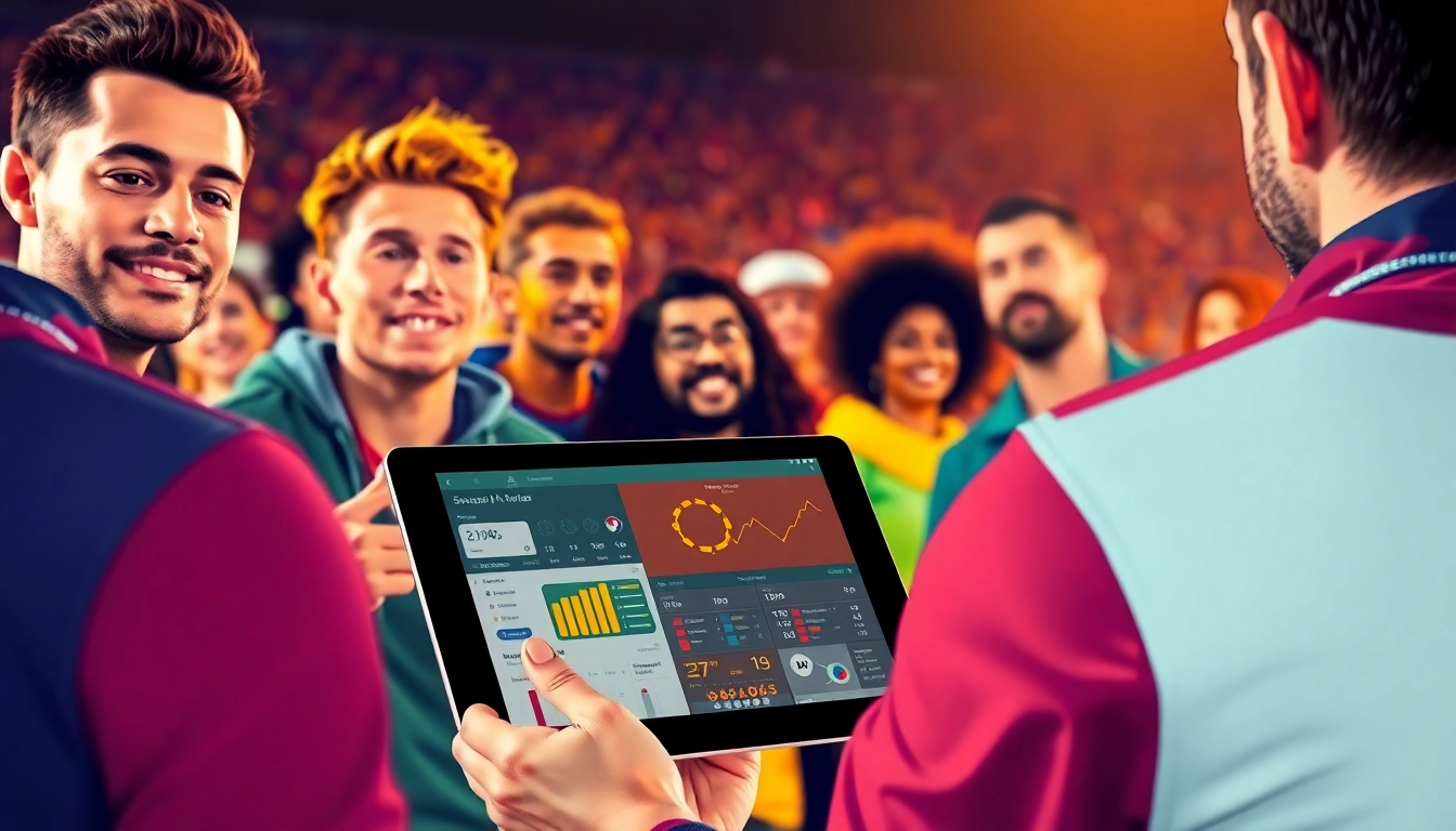 Analyze football matches with in-depth วิเคราะห์บอล, featuring passionate fans and live statistical displays.