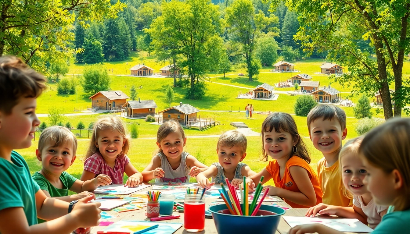 Children enjoying exciting activities at vibrant holiday camps during summer.