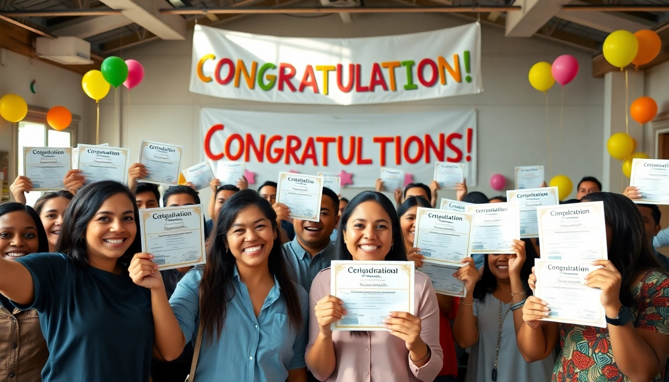 Celebrities from various backgrounds celebrating their ciudadania with joyful expressions and colorful certificates.