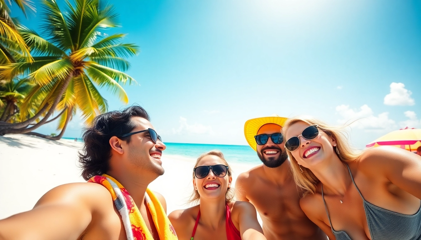 Experience Livingstone Vacations Bahamas Travel with a joyful family on a beautiful beach.
