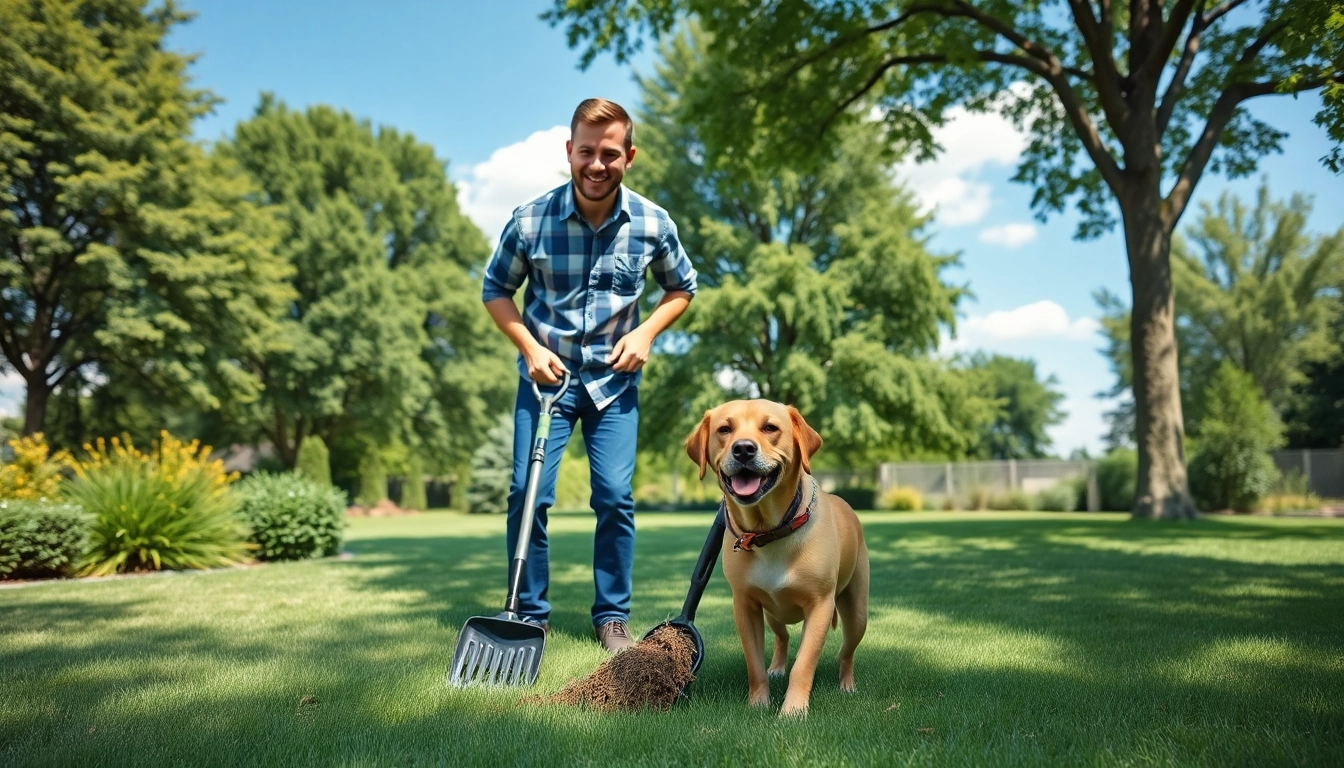 Efficient alamo ranch poop scooper professional cleaning a lush backyard
