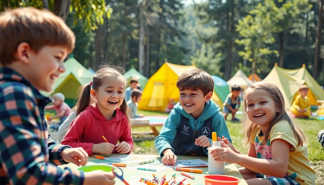 Children enjoying fun activities at holiday camps showcasing laughter and engagement.