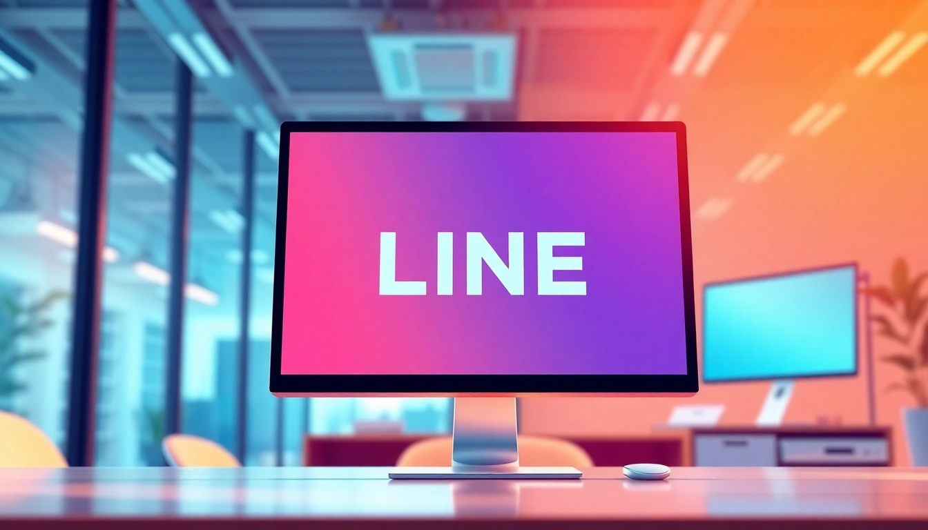 Download the 電腦版line下載 interface on a computer screen, showcasing user engagement and interactivity.