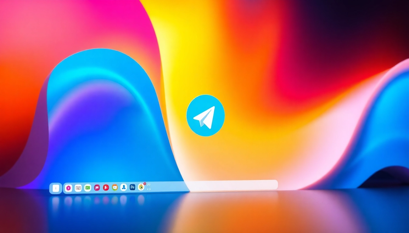 Interact with the Telegram電腦版 desktop interface showcasing vibrant design and user-centric features.