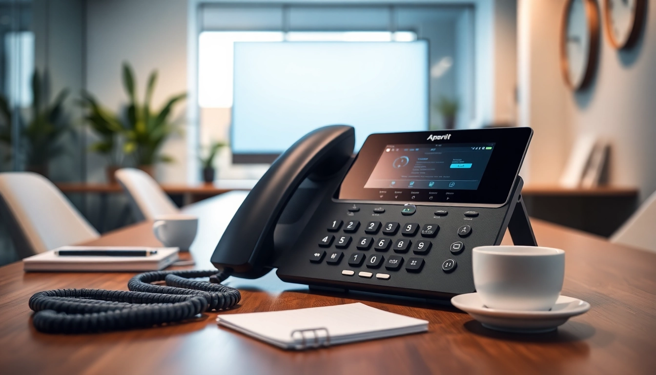 Maximize VoIP telefonie efficiency with a modern phone setup in a professional office.