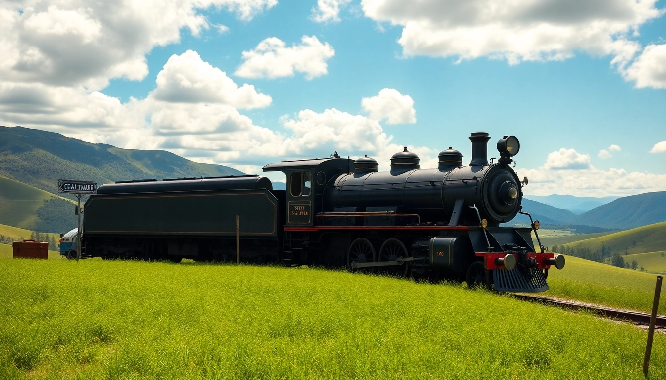 Download railroad tycoon free download featuring a classic steam train through a picturesque landscape.