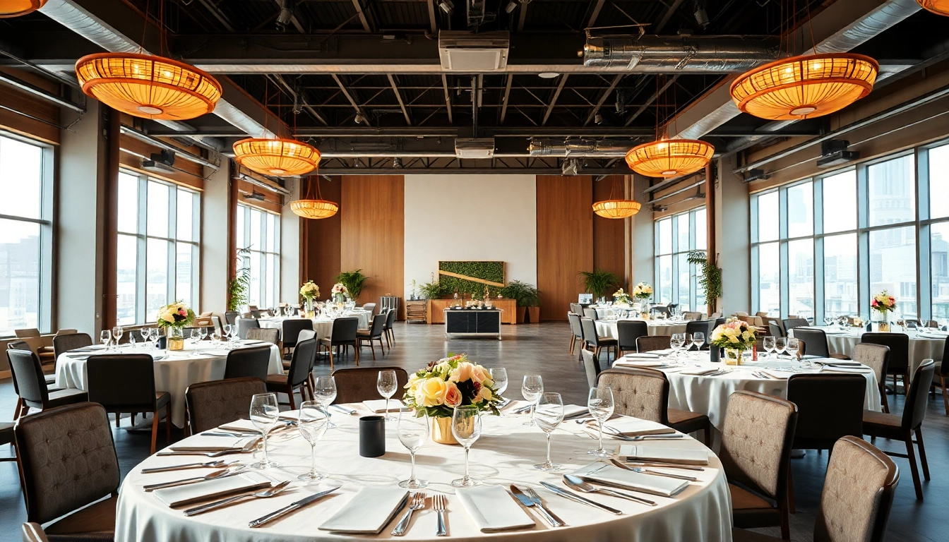 Host your next event at the city venue event center featuring elegant decor and flexible seating arrangements.
