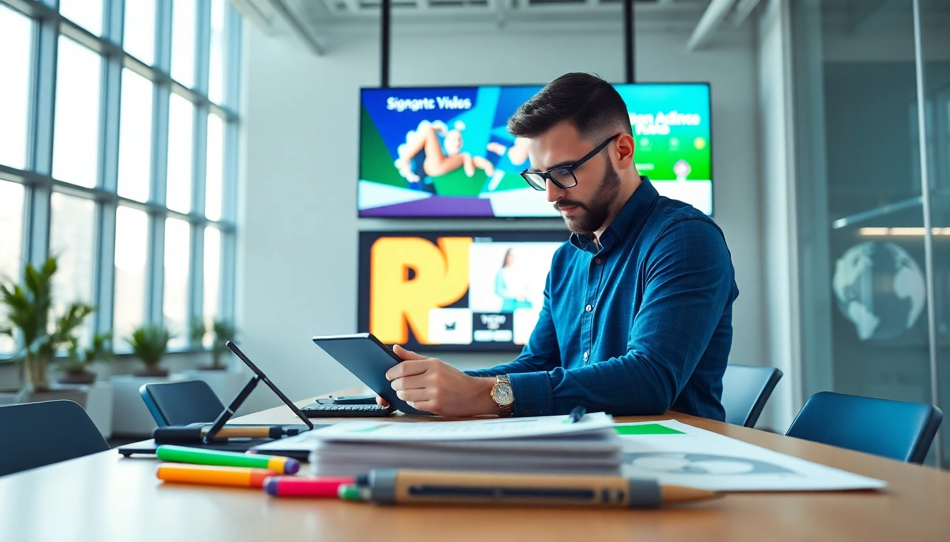 Create engaging digital signage with a Canva alternative for signage in a contemporary workspace