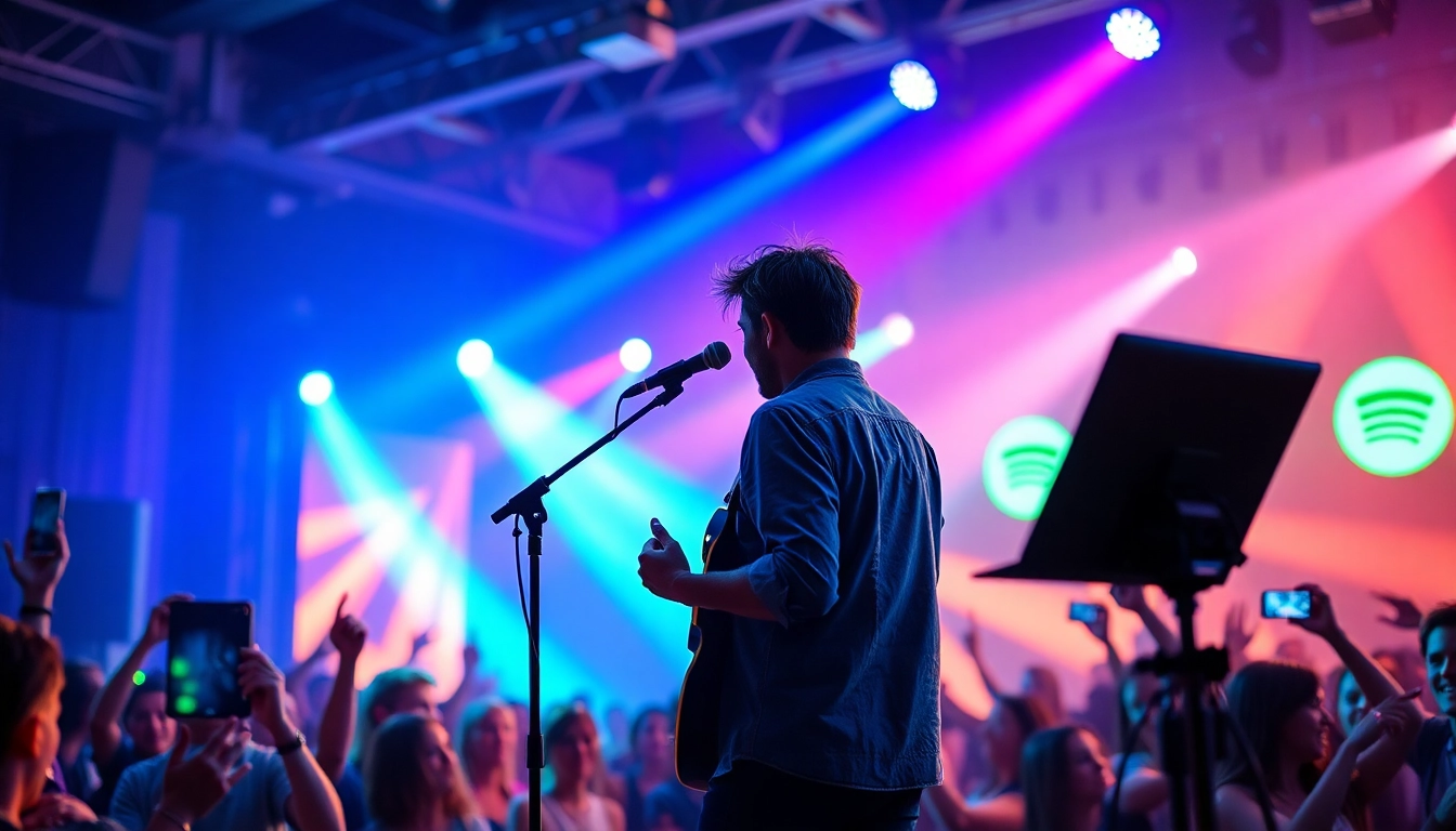 Musician showcasing effective spotify promotion techniques during a captivating performance.