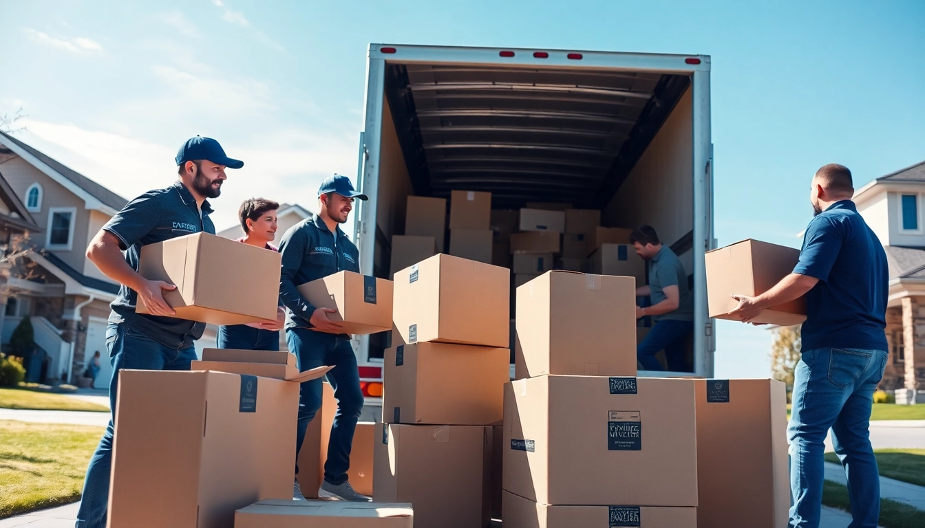 Movers Calgary efficiently handling a relocation with a lively atmosphere and professional demeanor.